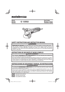 Manual Metabo G 12SS2 Angle Grinder