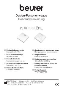 Manual de uso Beurer PS 40 Báscula