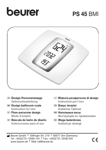 Manuale Beurer PS 45 Bilancia