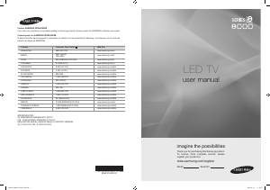 Manual de uso Samsung UN55B8000XF Televisor de LED