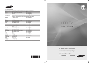 Bedienungsanleitung Samsung UE46B7090WW LED fernseher