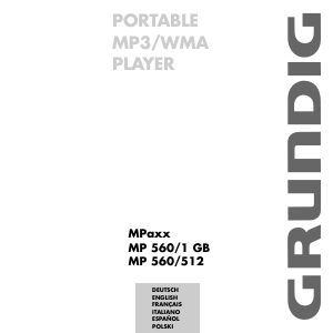 Bedienungsanleitung Grundig MPaxx MP 560 Mp3 player