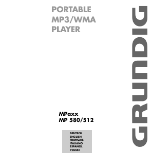 Bedienungsanleitung Grundig MPaxx MP 580 Mp3 player