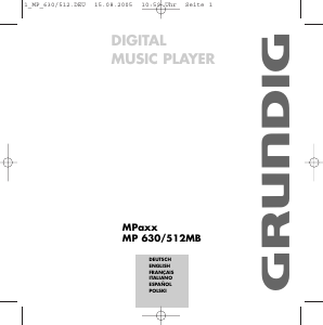 Bedienungsanleitung Grundig MPaxx MP 630 Mp3 player