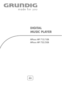 Bedienungsanleitung Grundig MPaxx MP 715 Mp3 player
