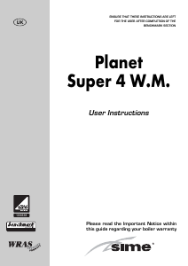 Manual Sime Planet Super 4 W.M. Gas Boiler