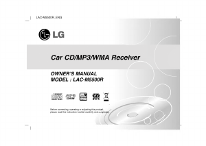 Manual LG LAC-M5500R Car Radio