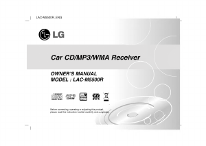 Bruksanvisning LG LAC-M5500R Bilradio