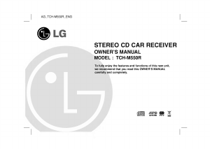 Manual LG TCH-M550R Car Radio