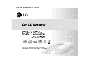 Manual LG LAC-M8410R Car Radio
