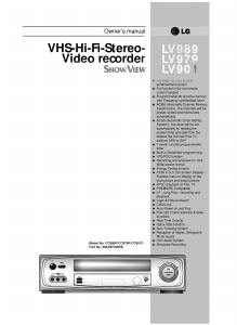 Manual LG LV901 ShowView Video recorder