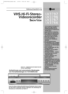 Bedienungsanleitung LG LV3796 ShowView Videorecorder