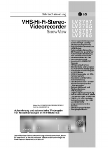 Bedienungsanleitung LG LV2785 ShowView Videorecorder