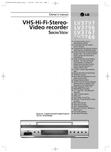Handleiding LG LV3767 ShowView Videorecorder