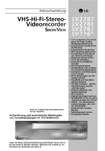 Bedienungsanleitung LG LV2786 ShowView Videorecorder