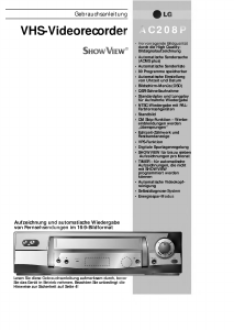Bedienungsanleitung LG AC208P ShowView Videorecorder