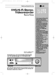 Bedienungsanleitung LG LV989 ShowView Videorecorder