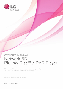 Manual LG BP630 Blu-ray Player