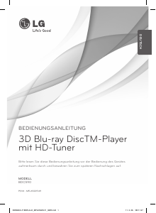 Bedienungsanleitung LG BDC590 Blu-ray player