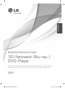 Bedienungsanleitung LG BX580 Blu-ray player