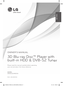 Handleiding LG HR550S Blu-ray speler