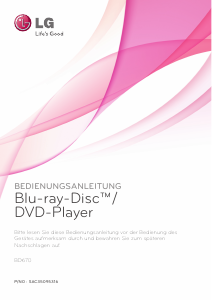 Bedienungsanleitung LG BD670 Blu-ray player