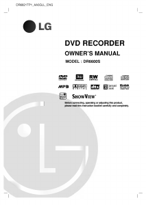 Manual LG DR6600S DVD Player