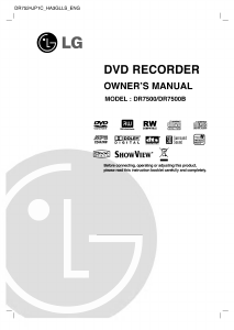 Manual LG DR7500B DVD Player