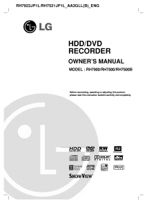 Manual LG RH7900 DVD Player
