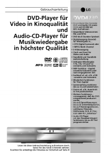 Bedienungsanleitung LG DVD4730 DVD-player