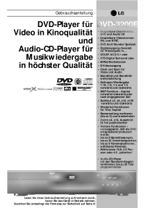 Bedienungsanleitung LG DVD-3200E DVD-player