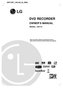 Manual LG DR175 DVD Player