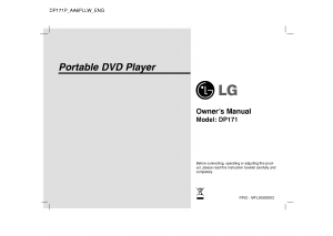 Manual LG DP171 DVD Player