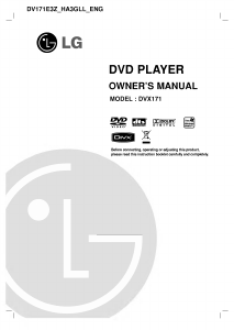 Manual LG DVX171 DVD Player