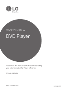 Manual LG DP524H DVD Player