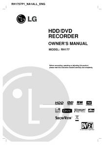 Manual LG RH177 DVD Player