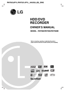 Manual LG RH7500B DVD Player