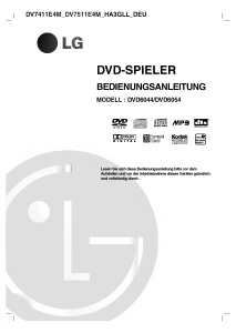 Manual LG DVD6044 DVD Player