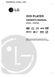 Manual LG DV8700A DVD Player