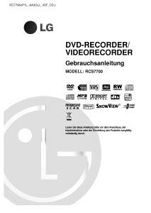 Bedienungsanleitung LG RCS7700 DVD-video Kombination