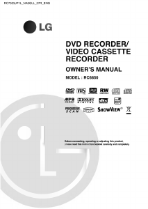 Manual LG RC6850 DVD-Video Combination