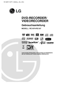 Bedienungsanleitung LG RC197H DVD-video Kombination