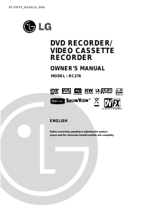 Handleiding LG RC278 DVD-Video combinatie