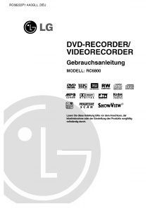 Bedienungsanleitung LG RC6800 DVD-video Kombination