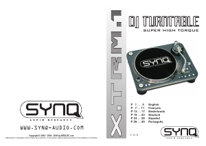 Bedienungsanleitung SYNQ X-TRM 1 Plattenspieler
