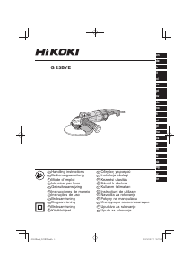 Mode d’emploi Hikoki G 23BYE Meuleuse angulaire