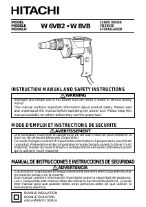 Manual Hitachi W 6VB2 Screw Driver