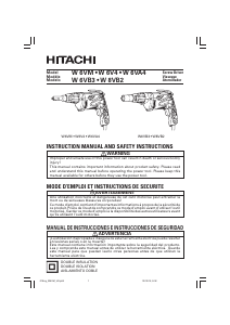 Manual Hitachi W 6VM Screw Driver