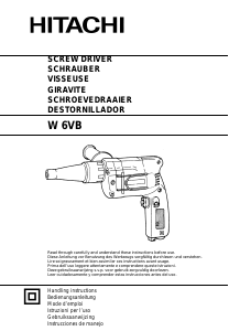 Manuale Hitachi W 6VB Avvitatore