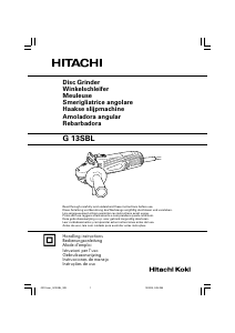 Manual Hitachi G 13SBL Angle Grinder